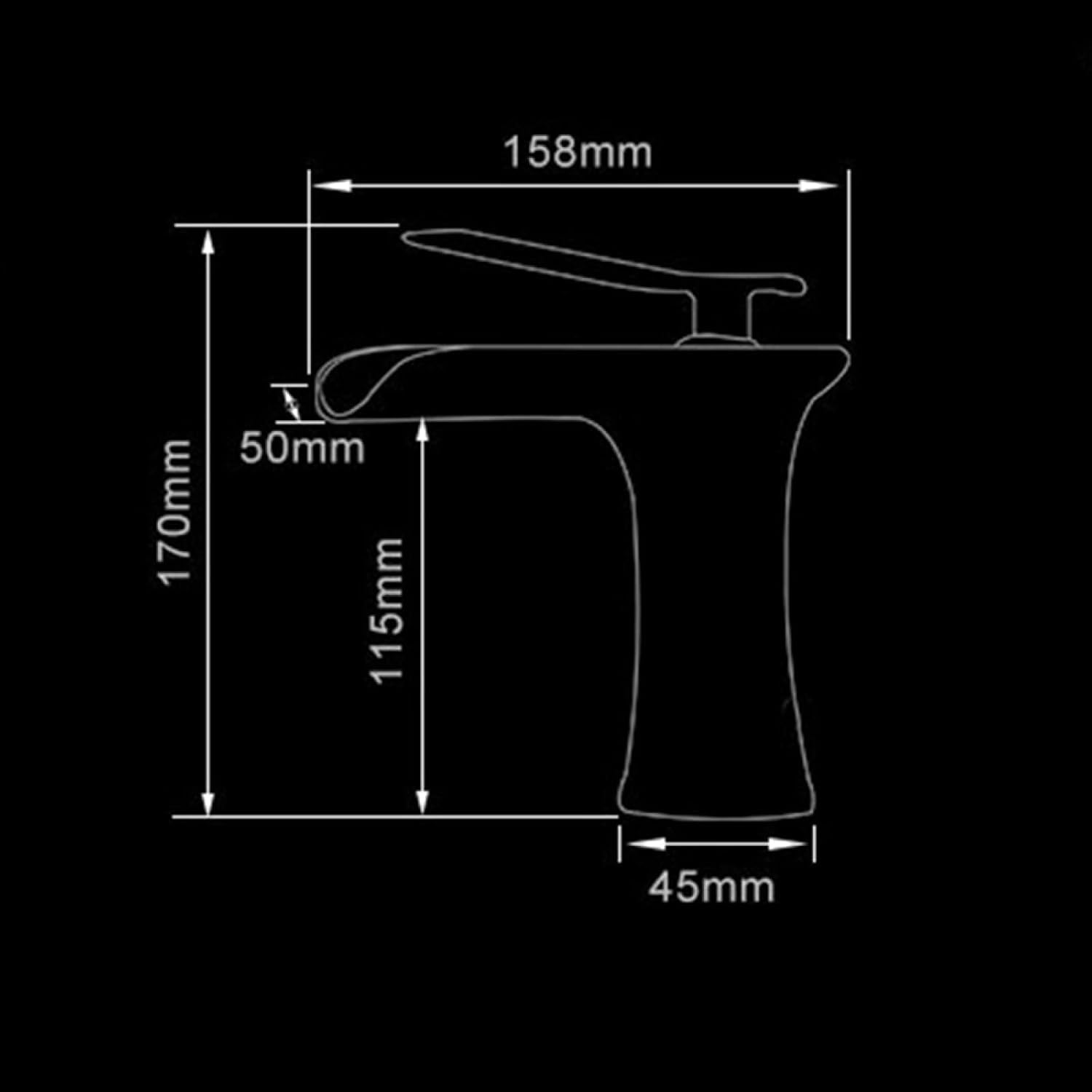 B Backline Brass Basin Mixer Tap | Bathroom Basin Faucet | Shop tap for Basins | Hot & Cold Wash Basin Taps | Mixer tap for Bathrooms & Livingroom (Black Chrome)