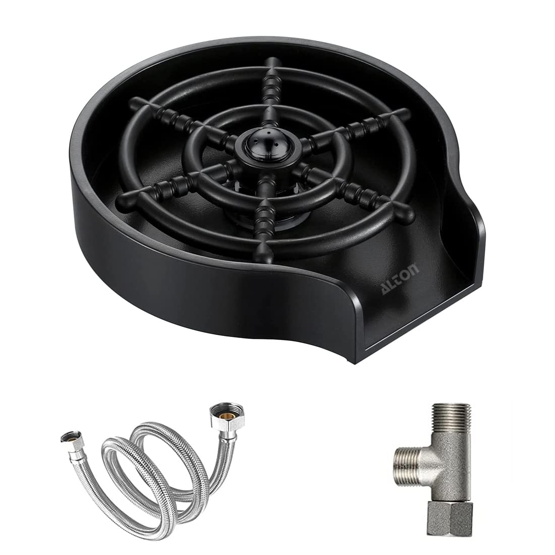 ALTON ALD900, ABS, Glass Rinser for Kitchen Sink, Black