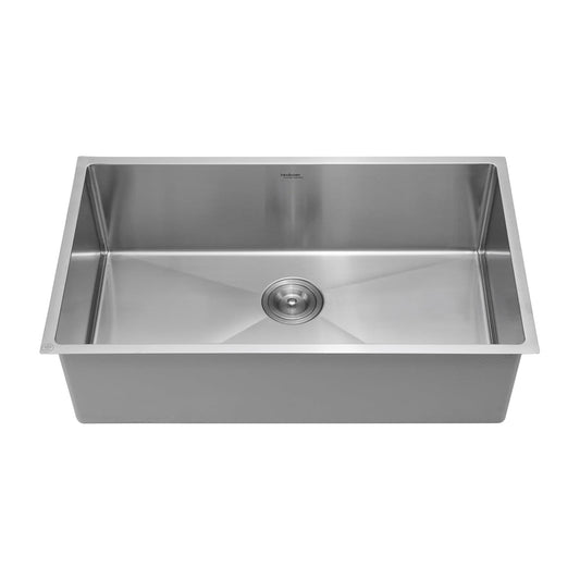 Hindware Kitchen Sink 24"x18"x9"| 304 Grade Stainless Steel | Handmade Single Bowl Sink With Waste Coupling | 25 Yrs Warranty on Product by Brand (Domingo Neo)