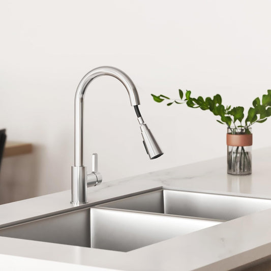 Kohler Atom Pull Down Kitchen Sink Facuet | Kitchen Mixer Tap | Mechanical Docking, Deck Mounted | Dual Spray Modes, 360° Swivel | Water Saving Aerated Flow | 10 yrs Warranty | Polished Chrome