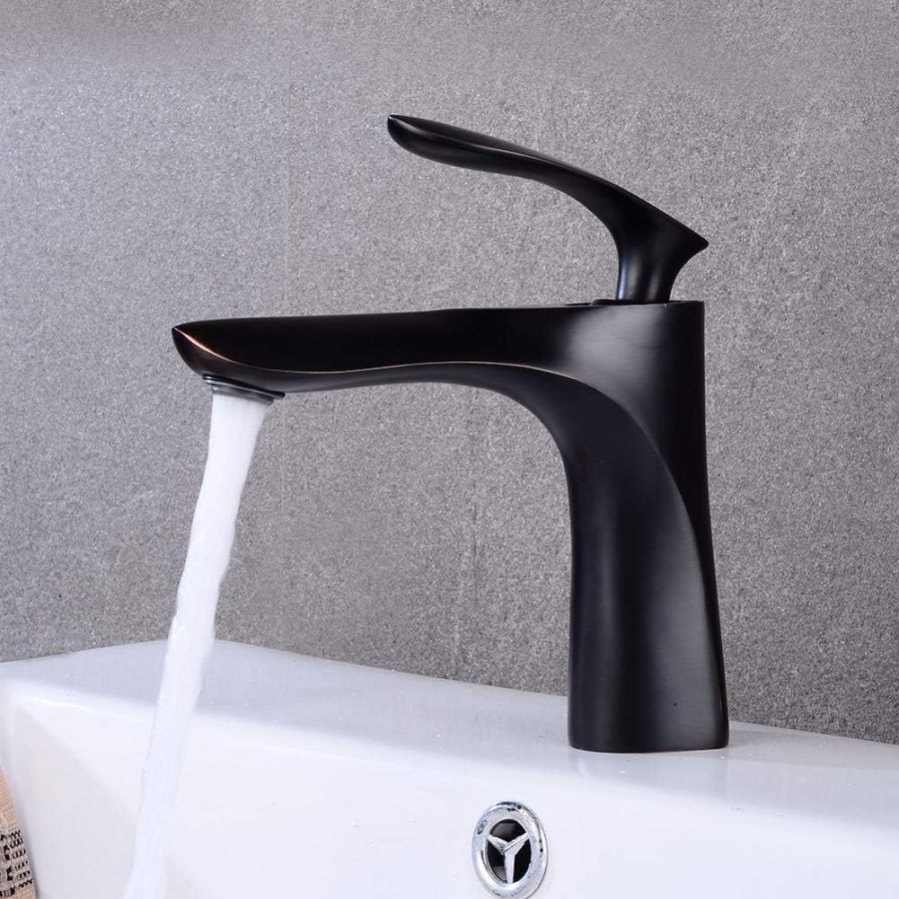 Backline Brass Basin Mixer Tap Hot Cold | Wash Basin Mixer Faucet | Pillar tap for wash Basin | Tap for Bathroom Livingroom & Bathroom (White Gold Short-Body)