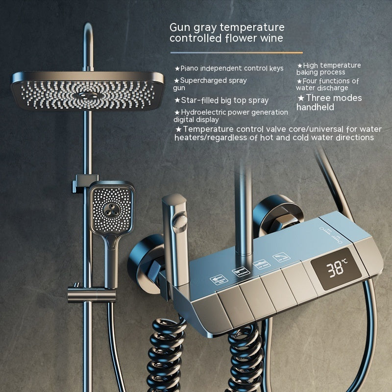 Bath Gun Gray Shower Head Set